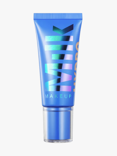 Milk Makeup Hydrogrip Skin Tint in branded tube component on a light gray background